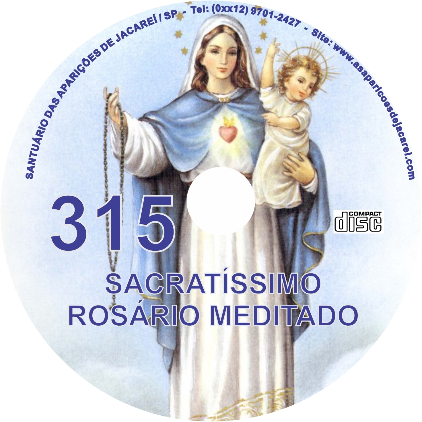 CD Rosário Meditado 315 CD Rosário Meditado 315